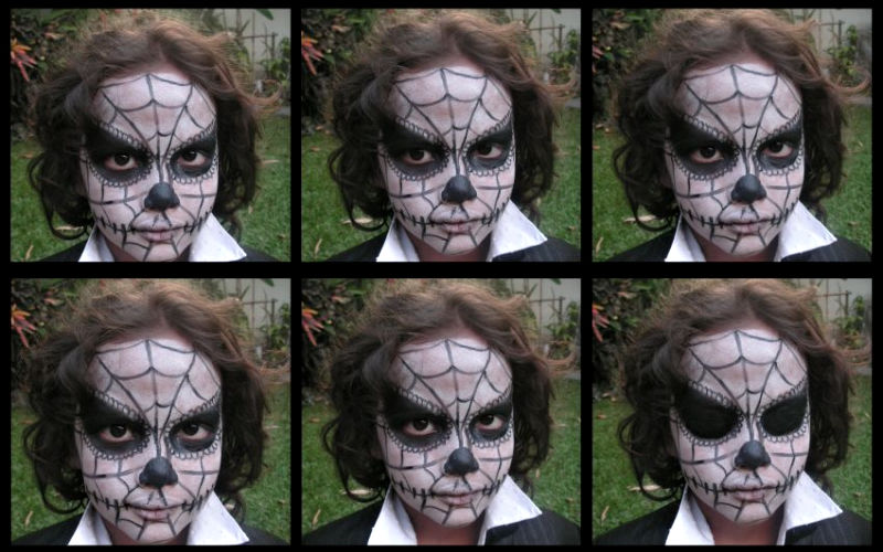Angry Spider Zombie Boy Face Paint