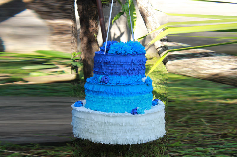 Blue Wedding Cake Pinata