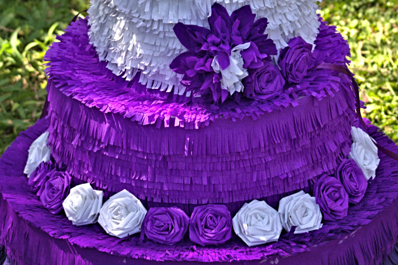 Purple Wedding Cake Pinata
